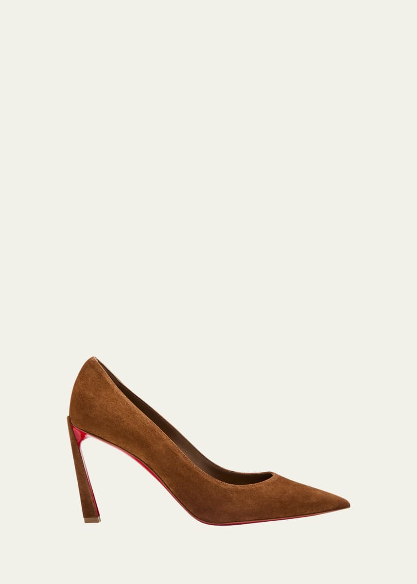 Christian Louboutin Marchacroche Leather Red Sole Booties - Bergdorf Goodman
