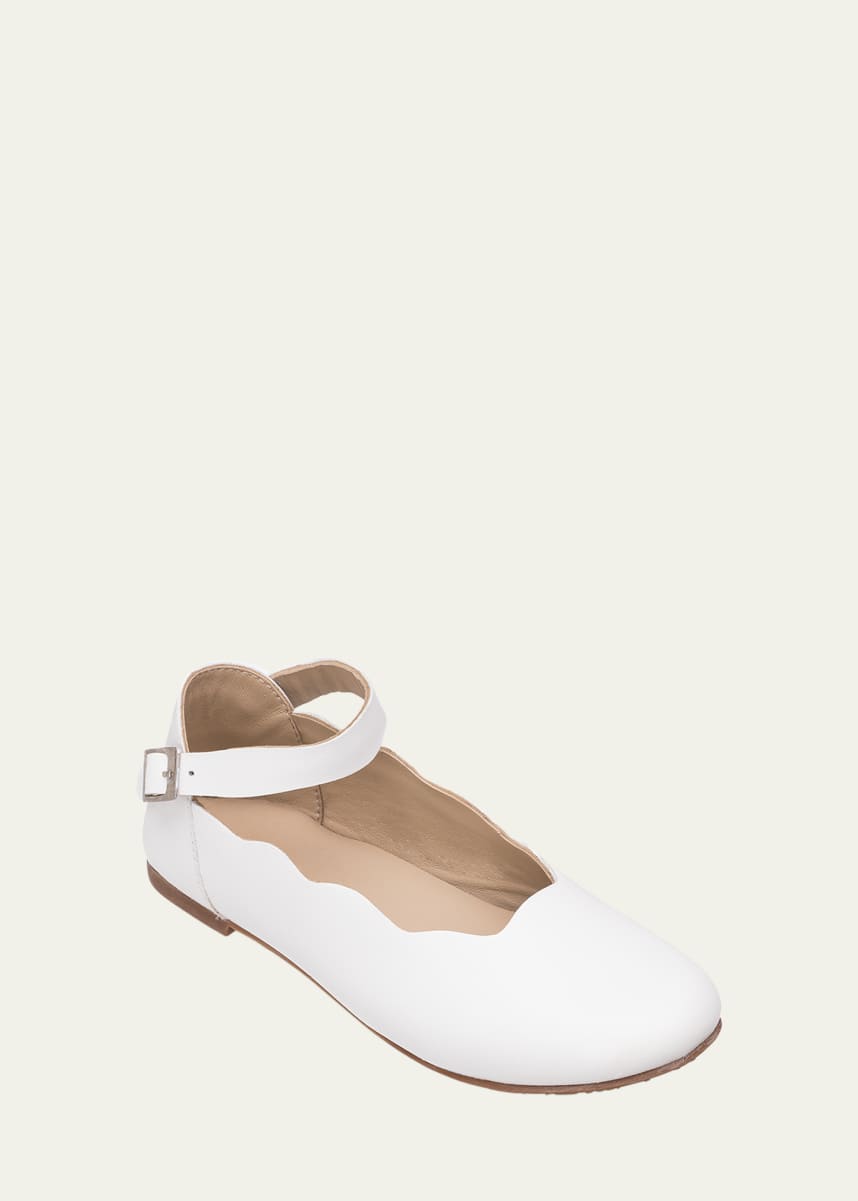Elephantito Girl's Ondia Metallic Leather Ballerina Flats, Baby/Toddler/Kids