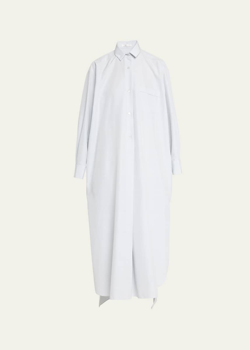 THE ROW Comette High-Low Silk Maxi Shirtdress