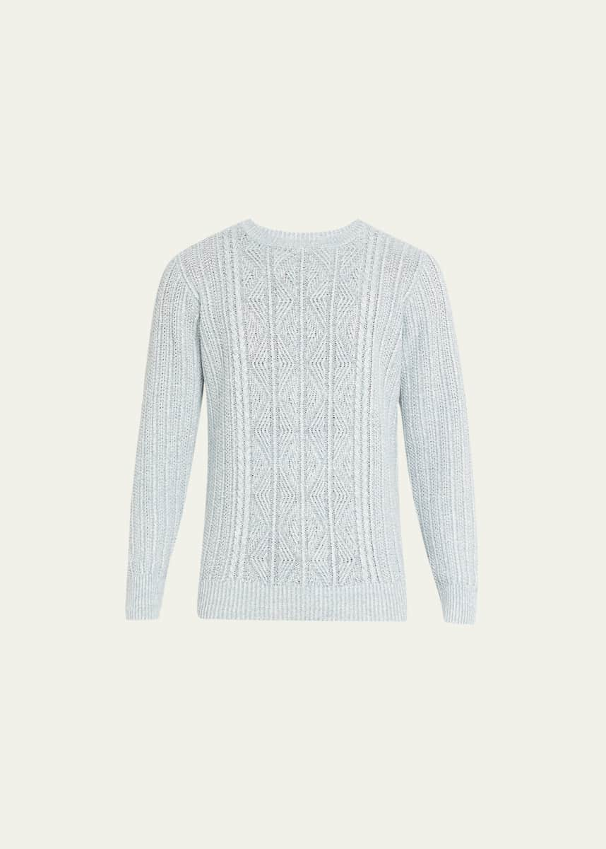 INIS MEÁIN Aran Cable-Knit Cashmere Sweater for Men