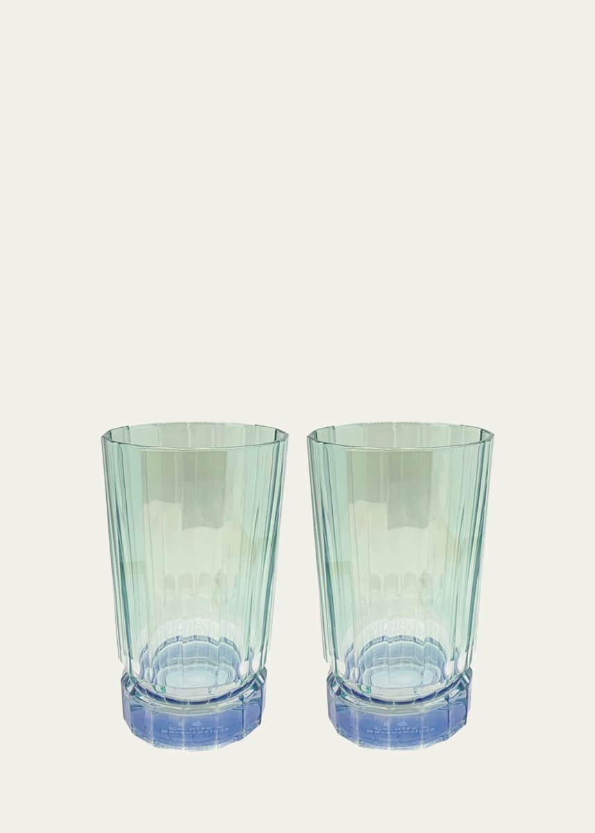 Luisa Beccaria Green Shaded Glass Tumblers, Set of 2