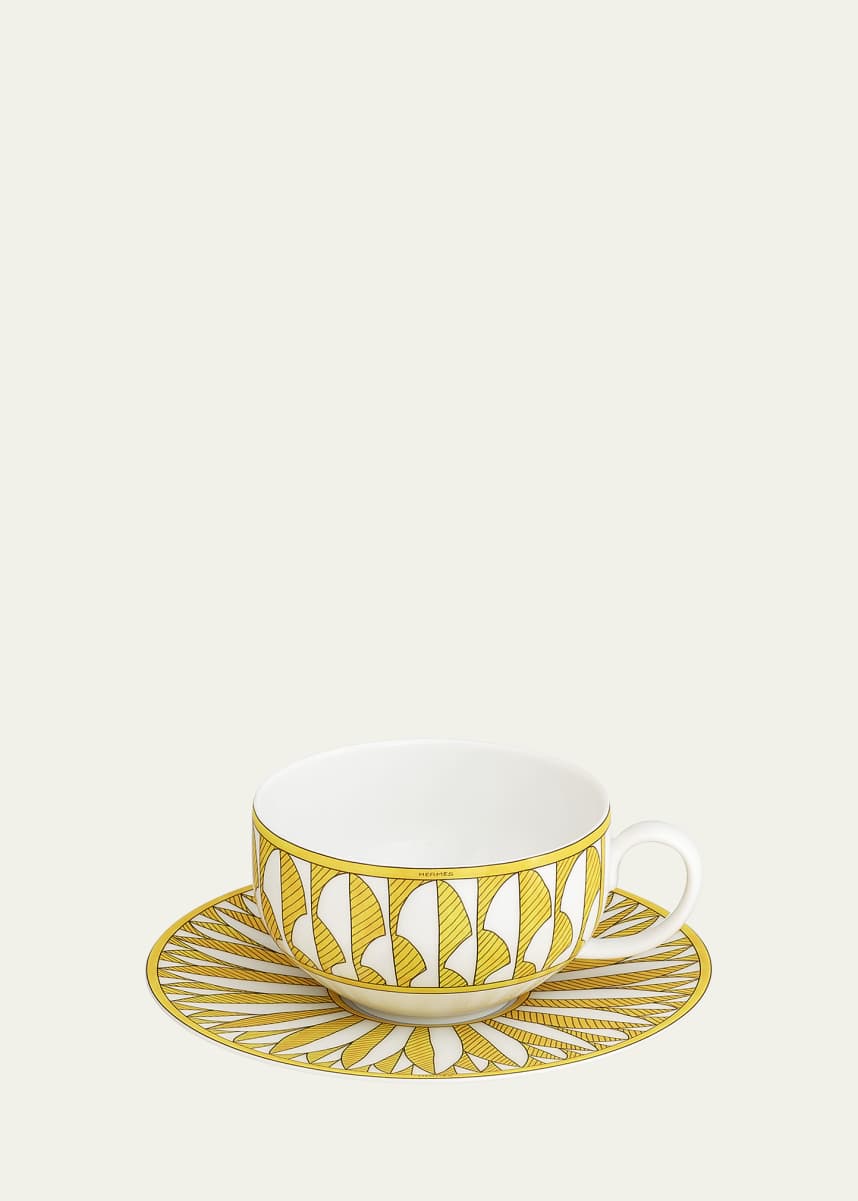 Hermes Soleil d'Hermes Tea Cup & Saucer Set