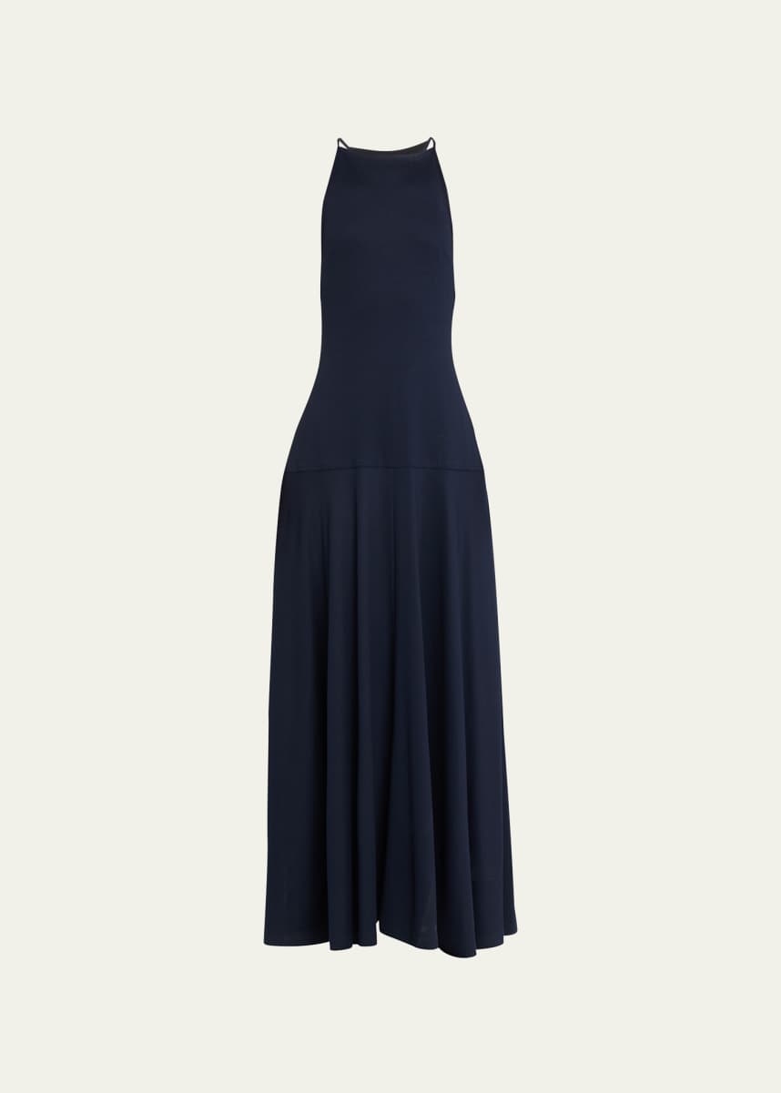 VAARA V Intarsia Panel Maxi Dress
