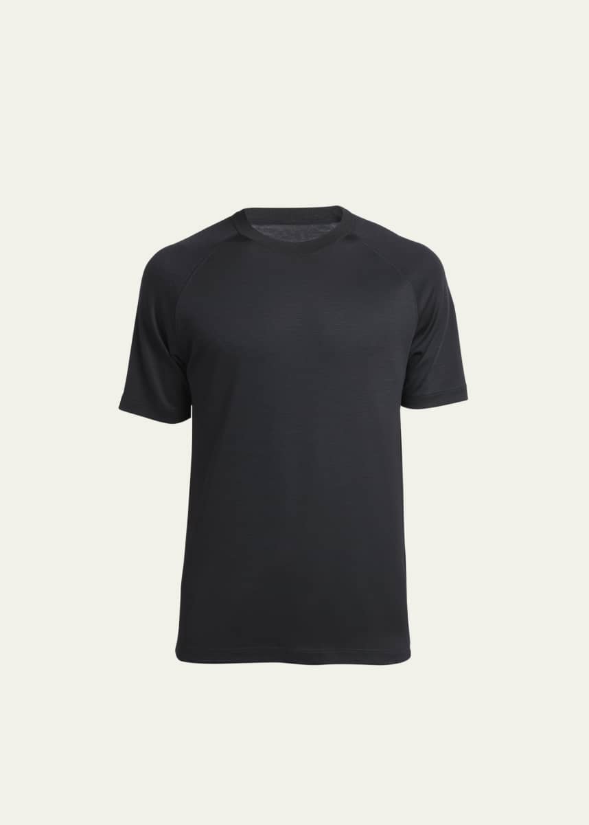 ZEGNA Men's Wool-Stretch Crewneck T-Shirt