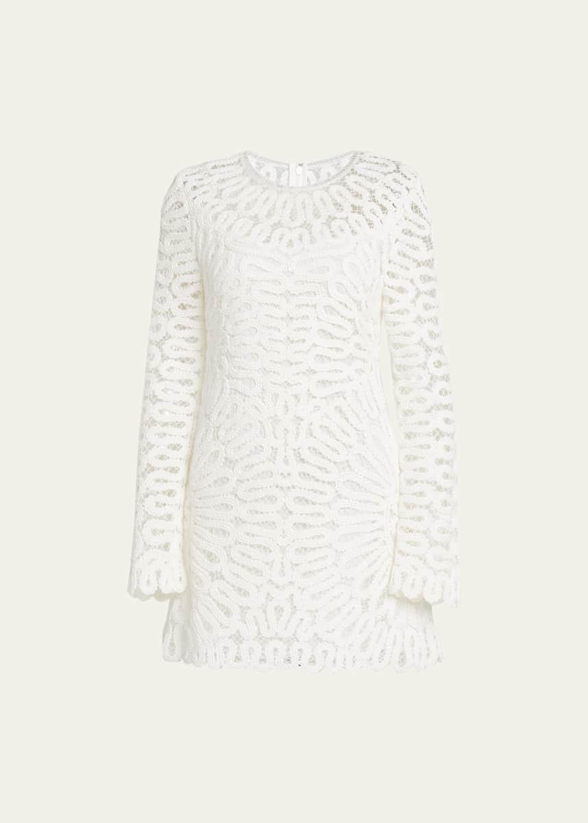 SIMKHAI Mccall Cage Crochet Mini Dress