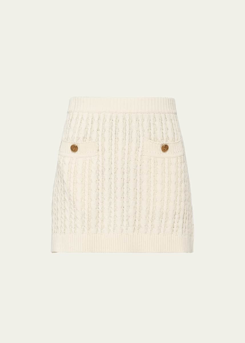 Prada Cable-Knit Mini Skirt