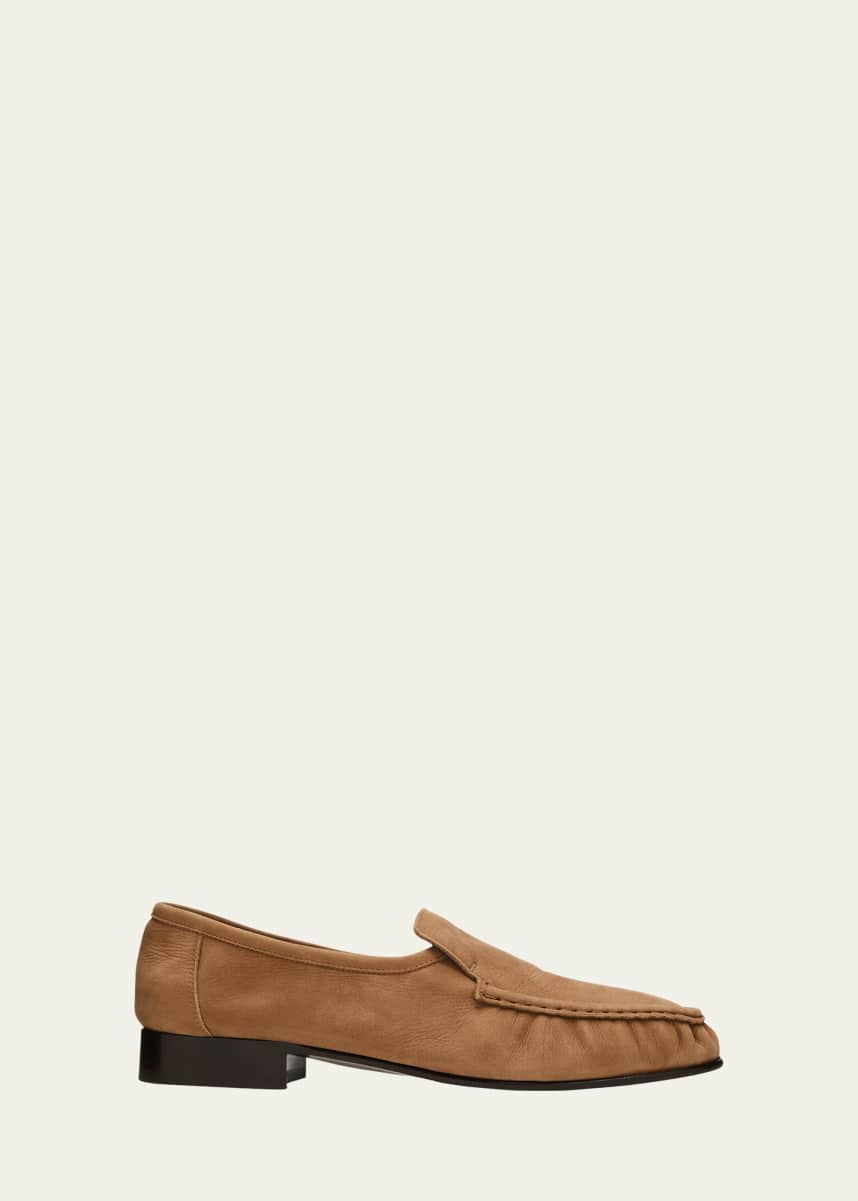 THE ROW Men's Emerson Leather Moccasin Loafers