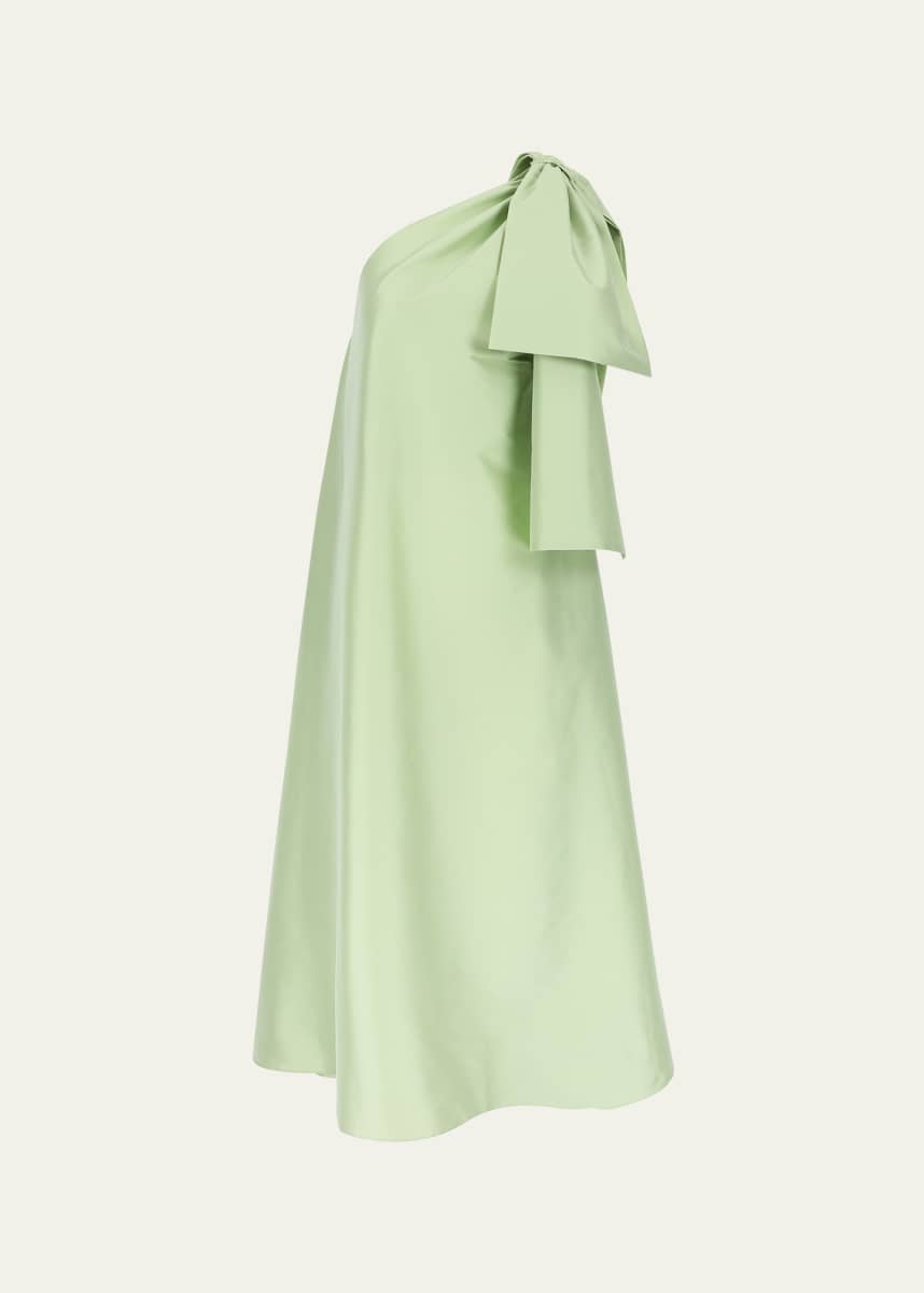 BERNADETTE One-Shoulder Gown with Oversize Bow Detail