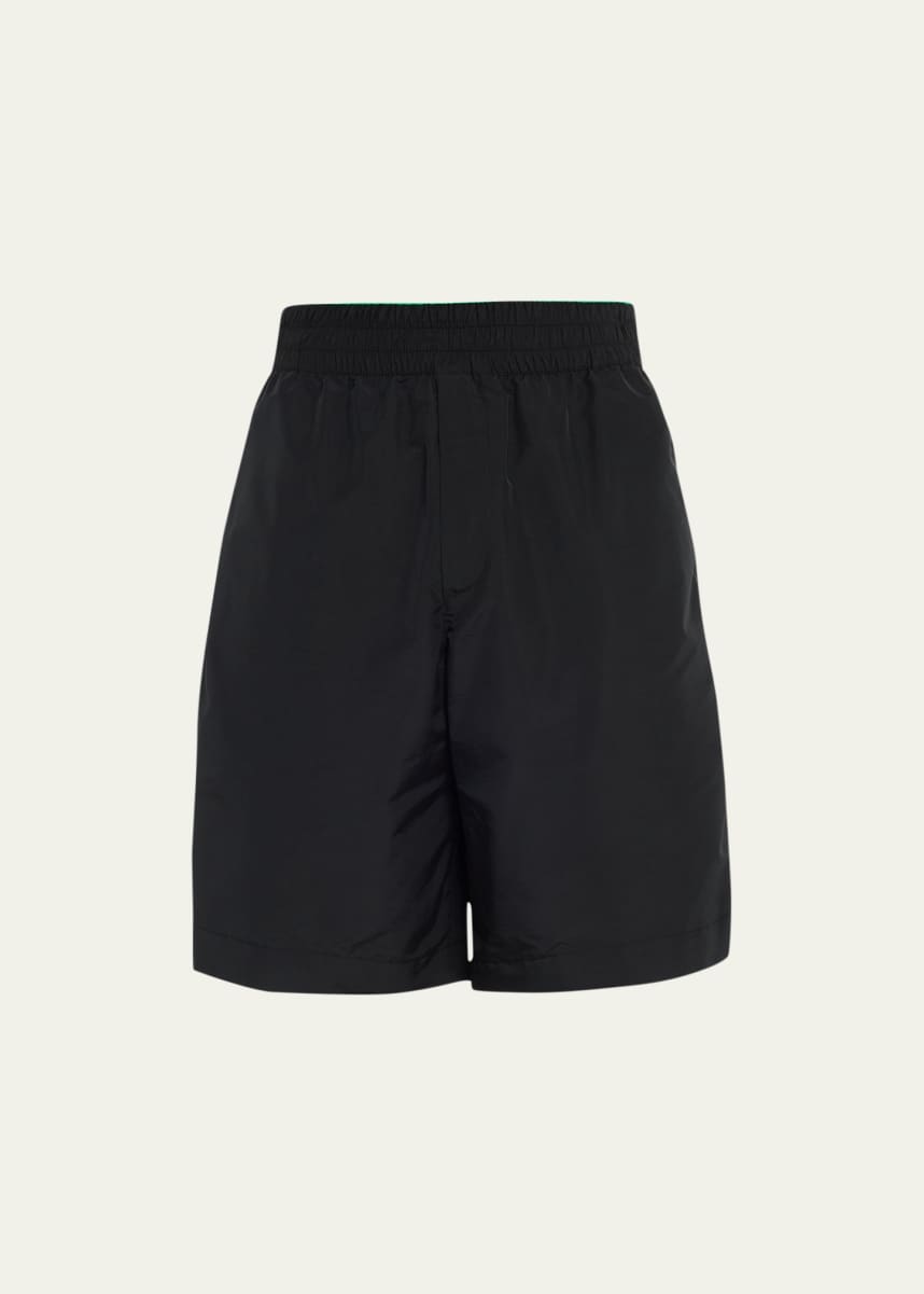 Bottega Veneta Men's Lightweight Tech Nylon Shorts