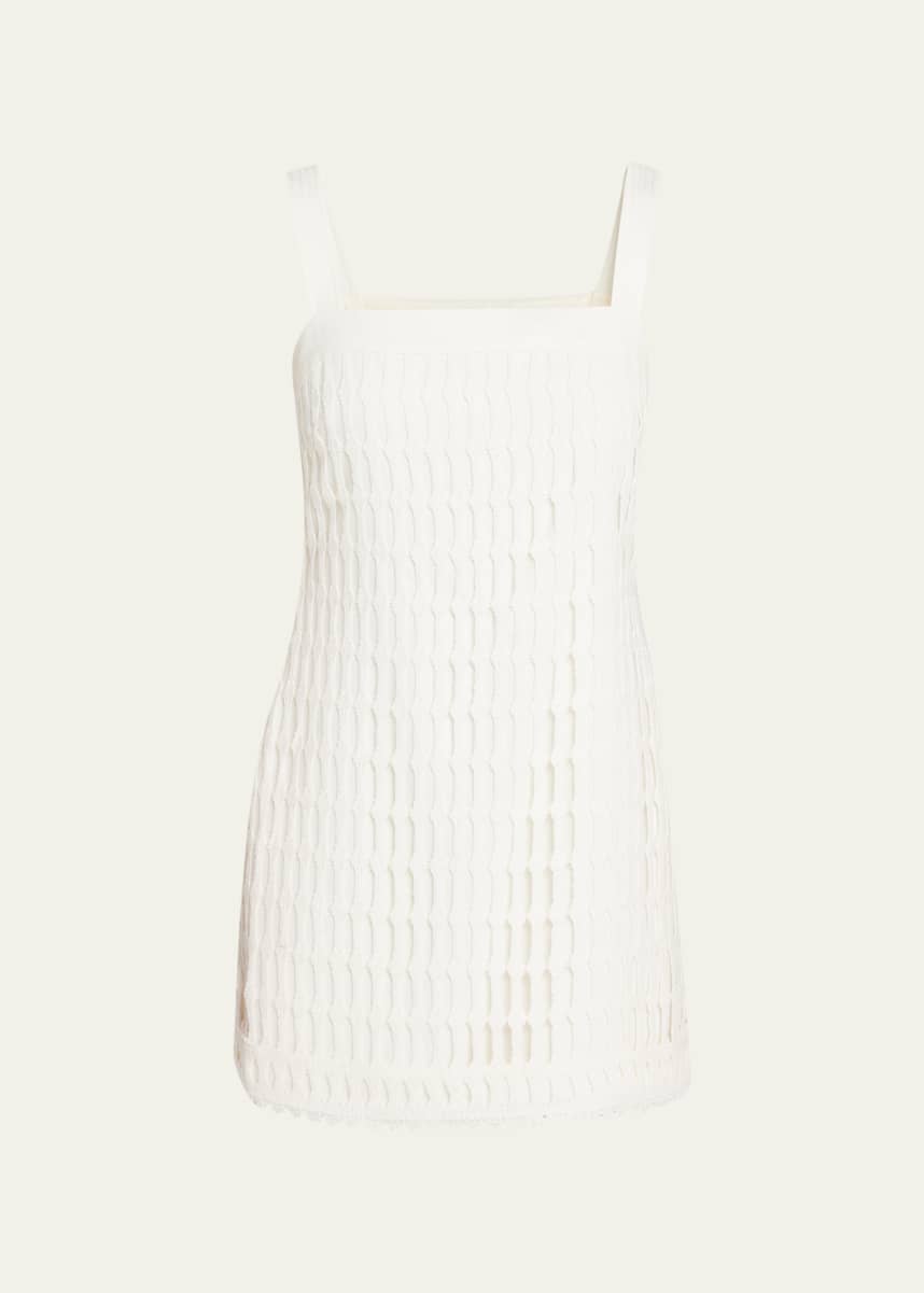 SIMKHAI Artemis Cotton Mesh Mini Shift Dress
