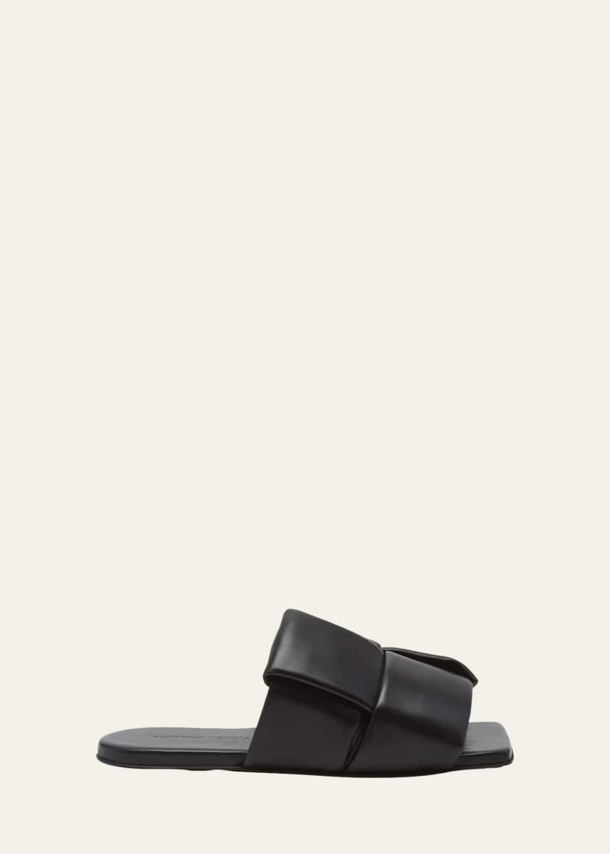 Bottega Veneta Patch Mule Woven Leather Flat Sandals