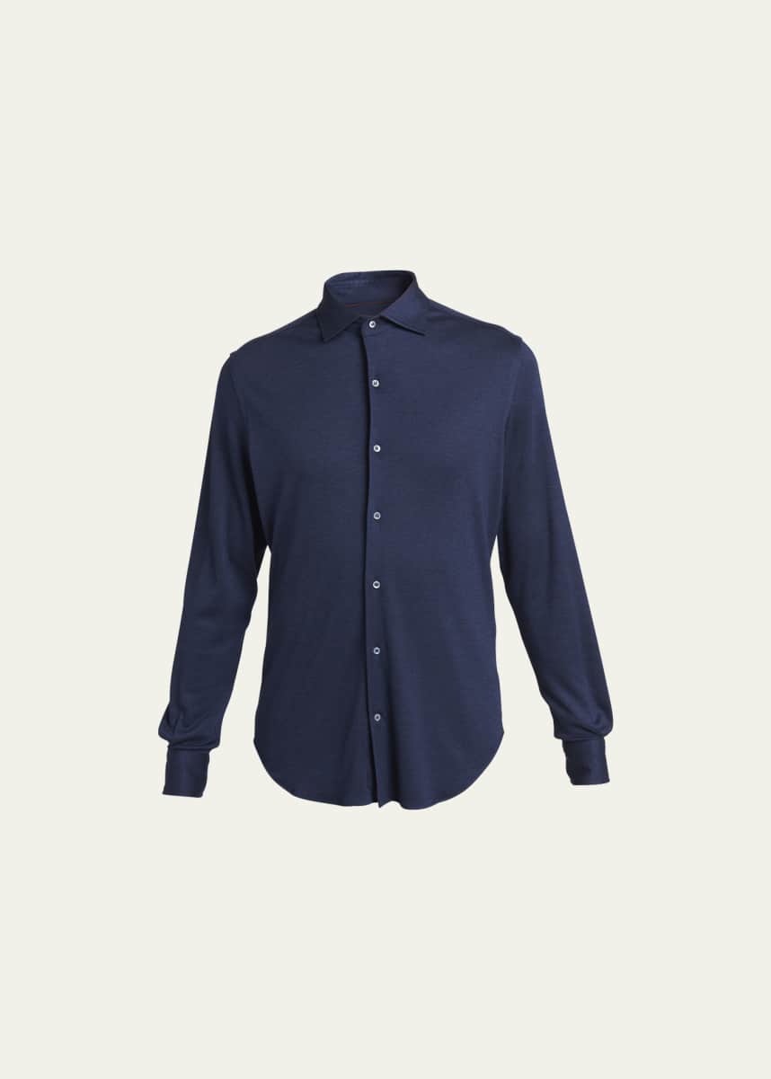 Loro Piana Men's Andrew Cashmere-Silk Sport Shirt