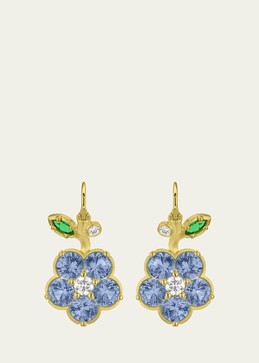 Paul Morelli Wild Child Sapphire and Diamond Drop Earrings, Blue
