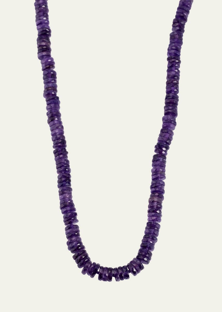 JIA JIA Dark Amethyst Fancy Cut Bead Necklace