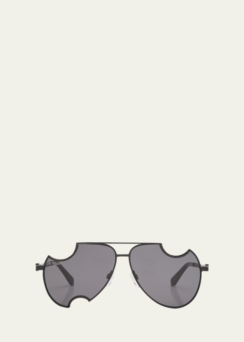 Off-White Dallas Mixed-Media Aviator Sunglasses