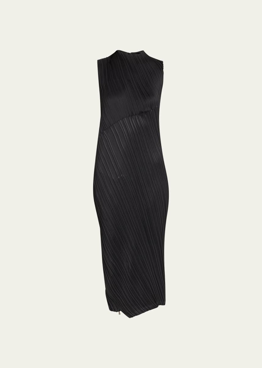 Issey Miyake Pleated Sleeveless Midi Dress