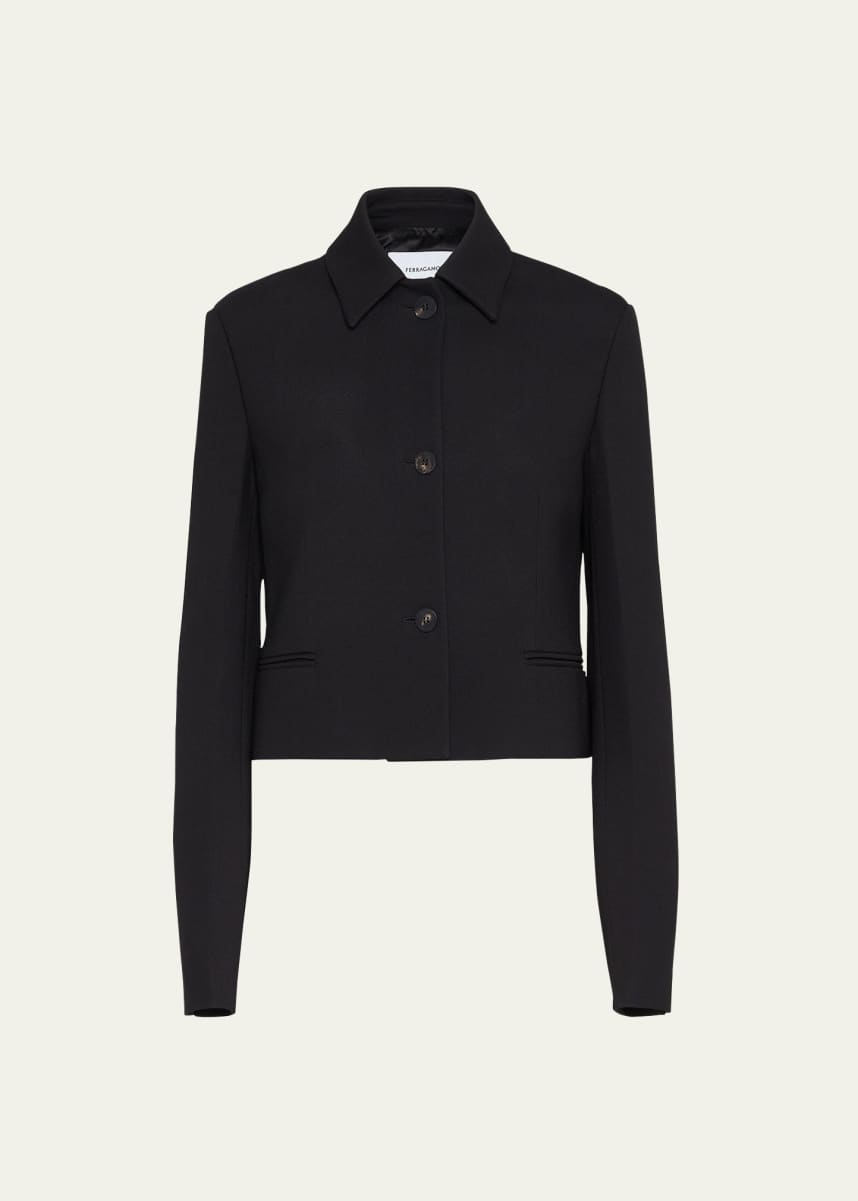 Ferragamo Three-Button Rayon Jacket