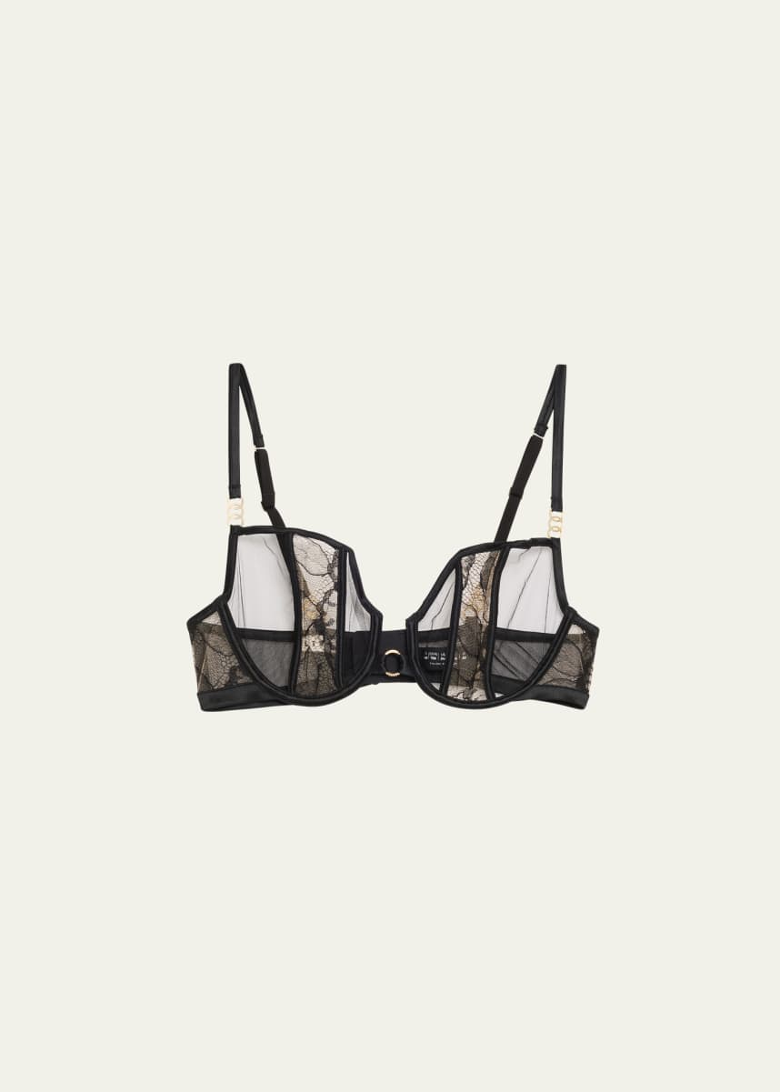 Livy Adorn Lace & Silk Satin Balconette Bra
