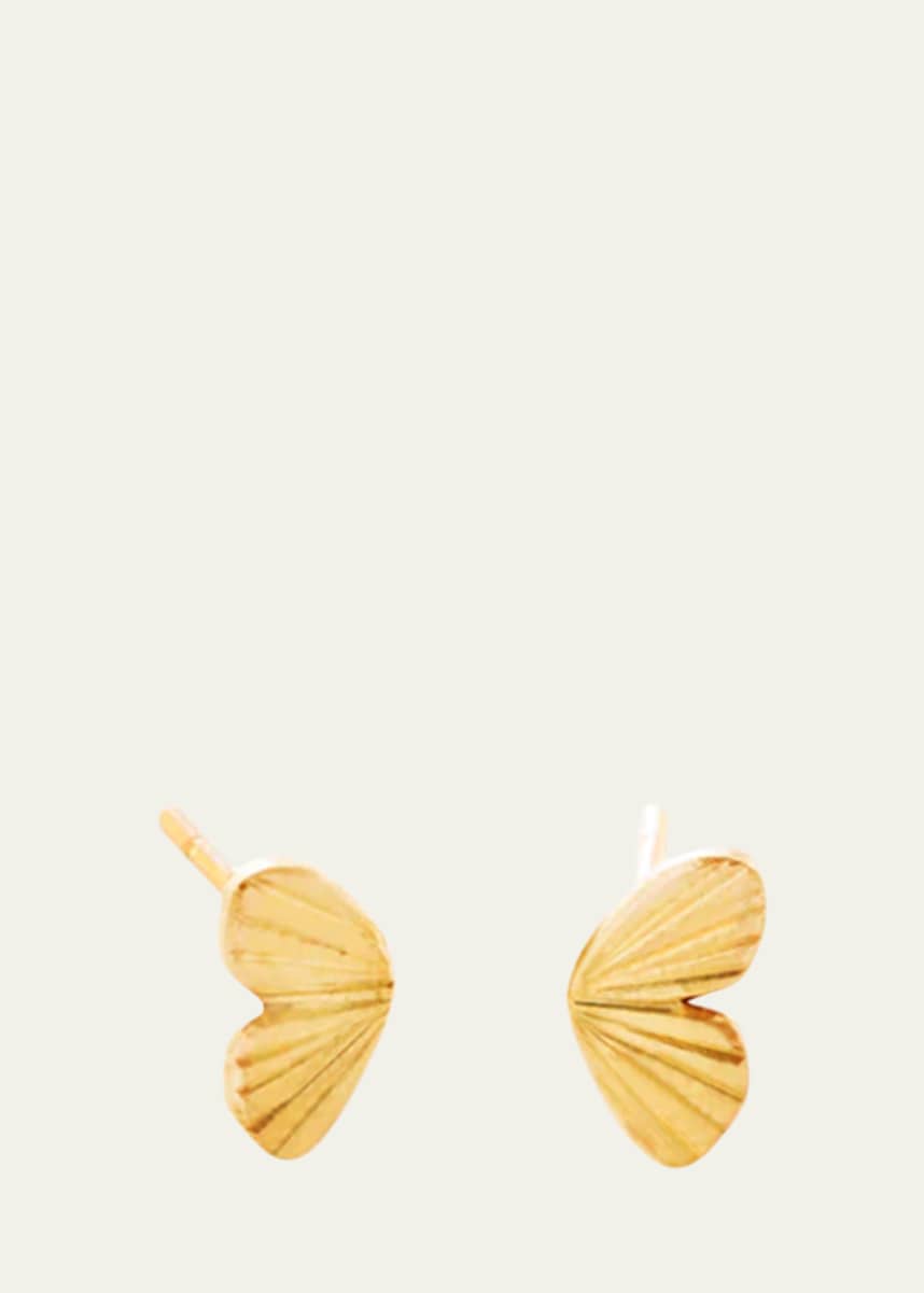 James Banks 18K Tiny Baby Asterope Single Wing Stud Earrings