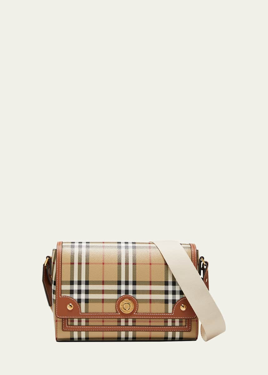 BURBERRY Vintage Check cotton-blend bouclé tweed shoulder bag