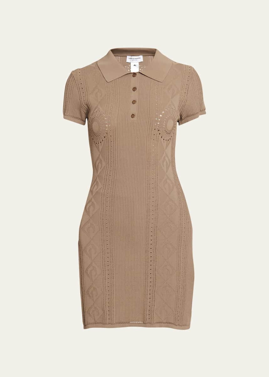 Marine Serre Short Pointelle Polo Dress