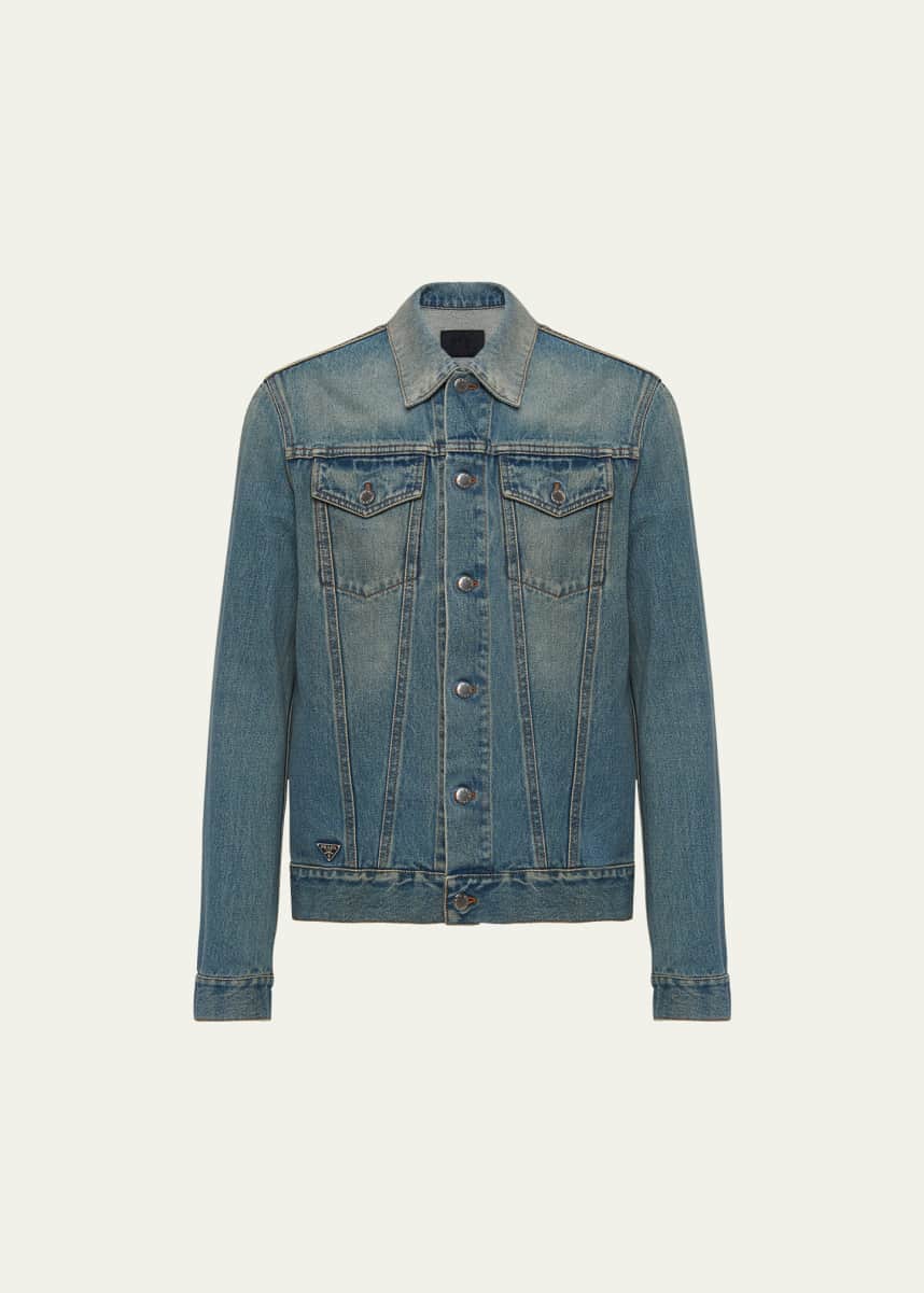 Prada Men's Denim Trucker Jacket