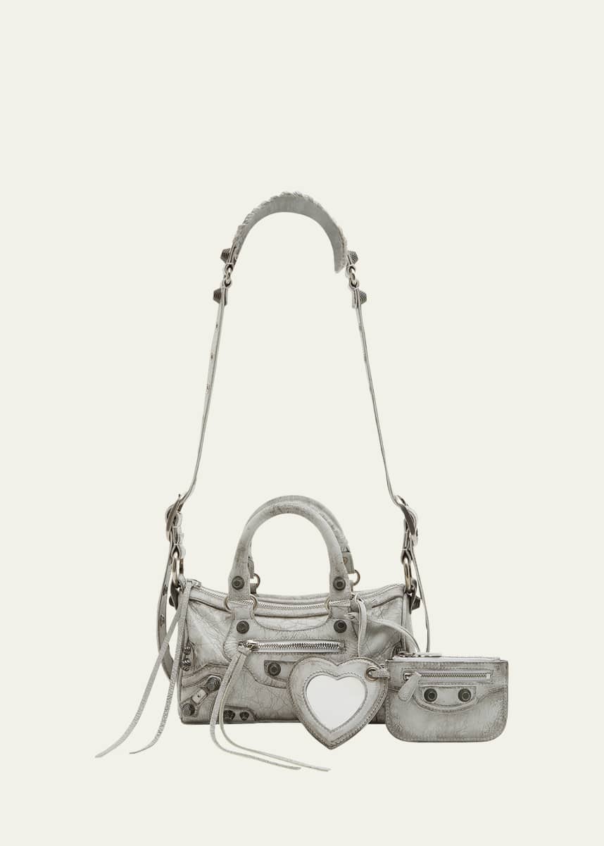 Balenciaga Ville Small Logo Calfskin Top-Handle Bag - Bergdorf Goodman