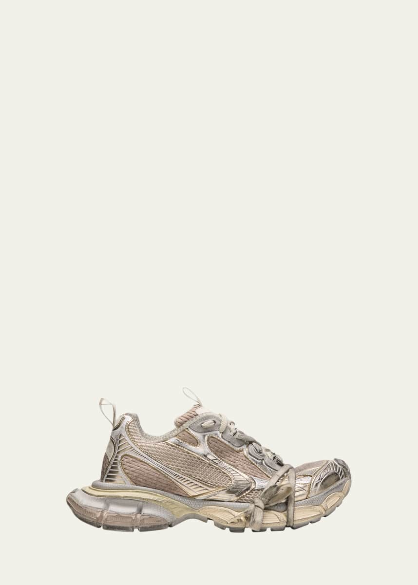 Balenciaga 3XL Metallic Mesh Lace Trainer Sneakers