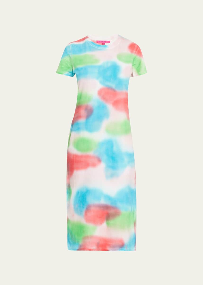 The Elder Statesman Cascade-Print Jersey Dress