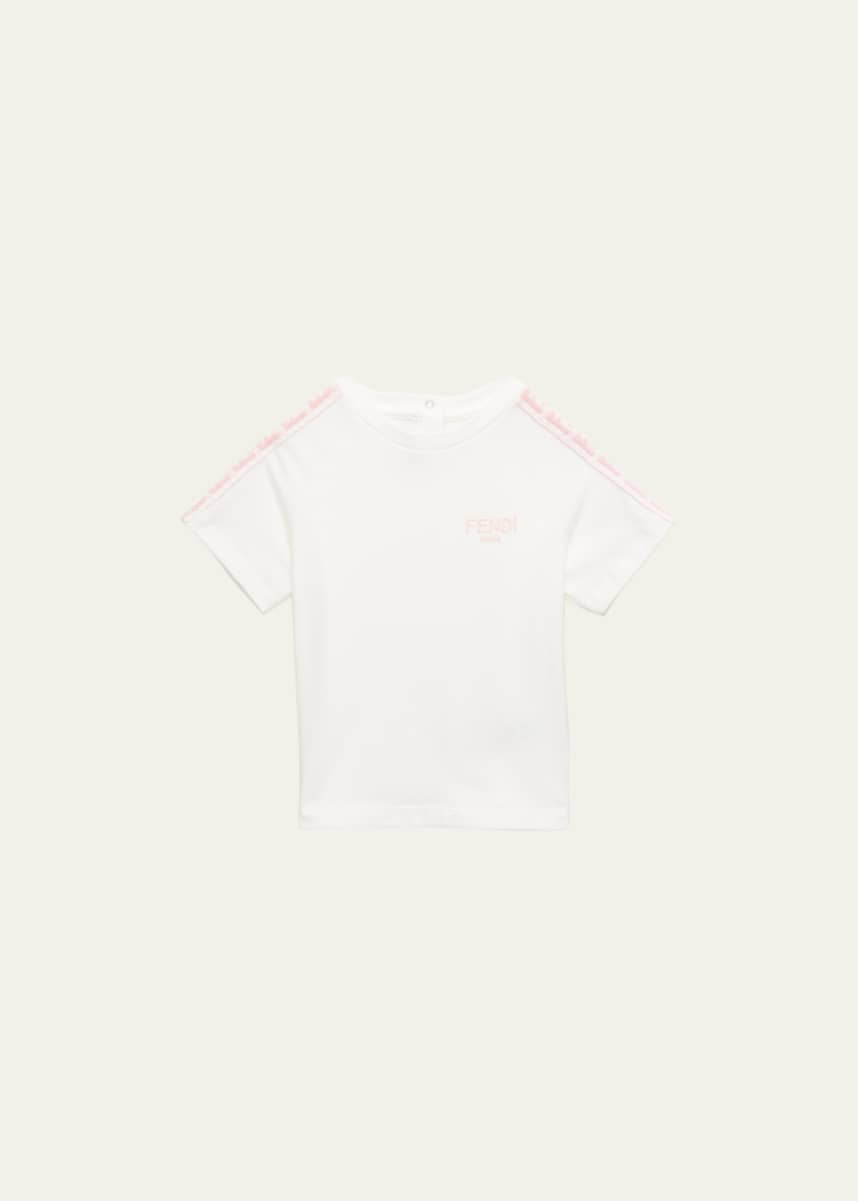 Fendi Kid's FF Tape Short-Sleeve T-Shirt, Size 3M-12M