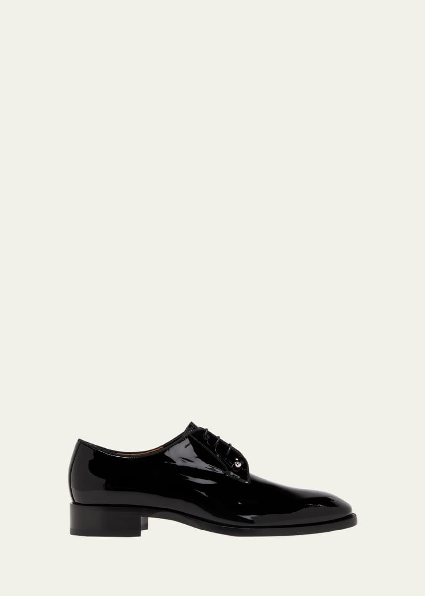 Christian Louboutin Men's Chambeliss Patent Leather Derby Shoes