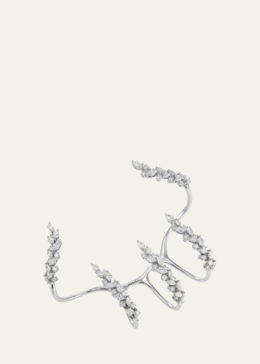 Yeprem 18K White Gold Round and Marquise Diamond Claw Handpiece