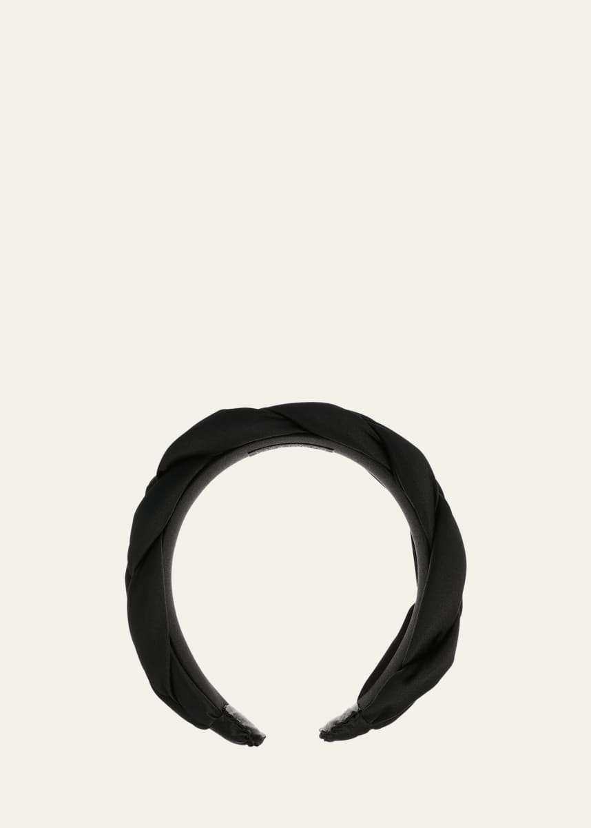 L. Erickson Silk Charmeuse Braided Headband
