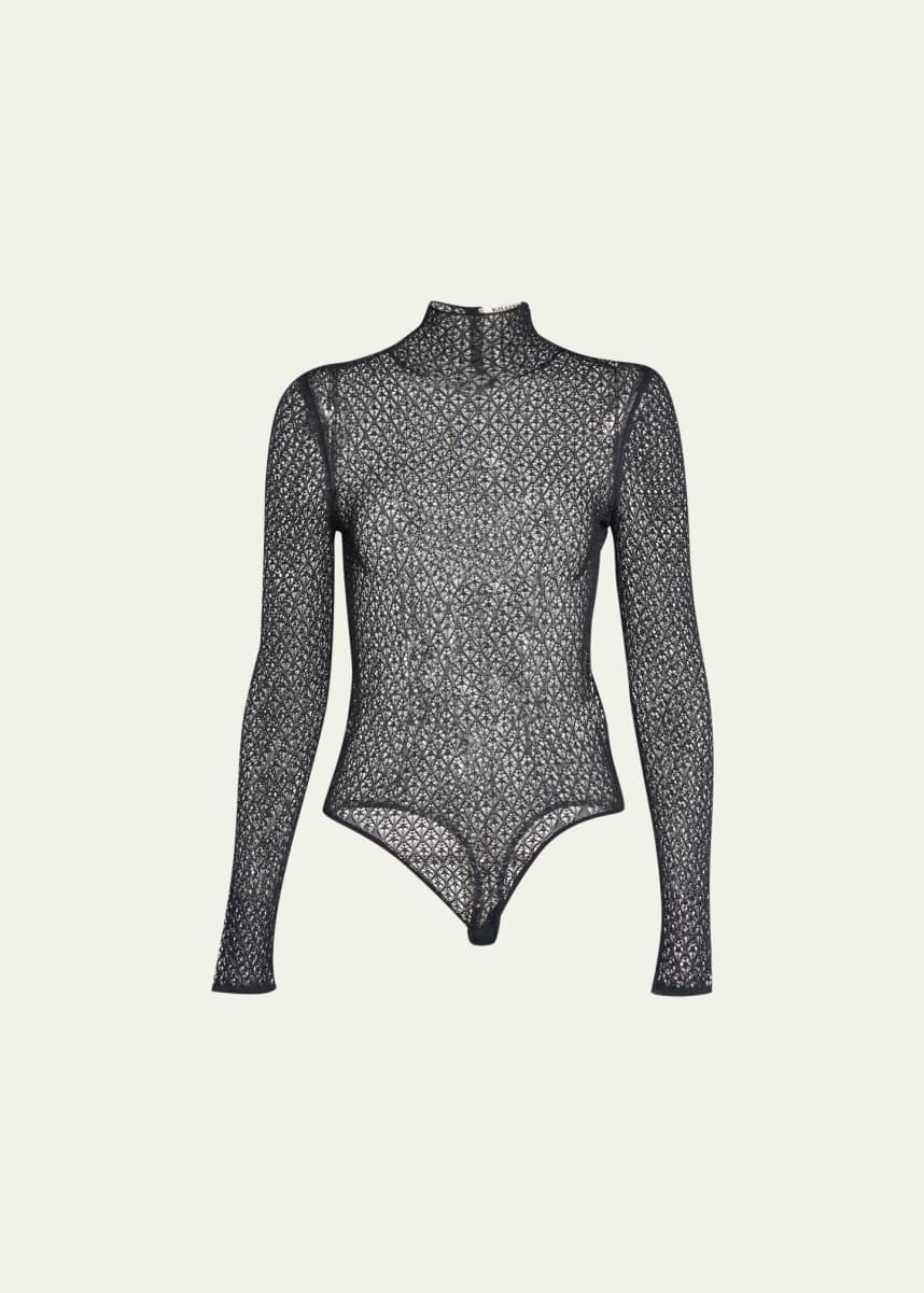Khaite Fena Lace-Knit Bodysuit