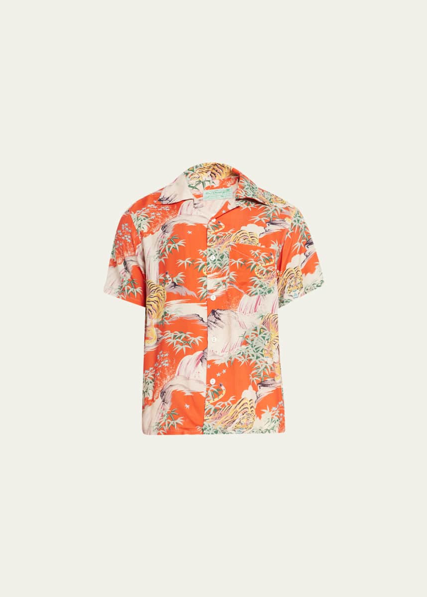 RE/DONE Men's Tiger Surf Camp Shirt