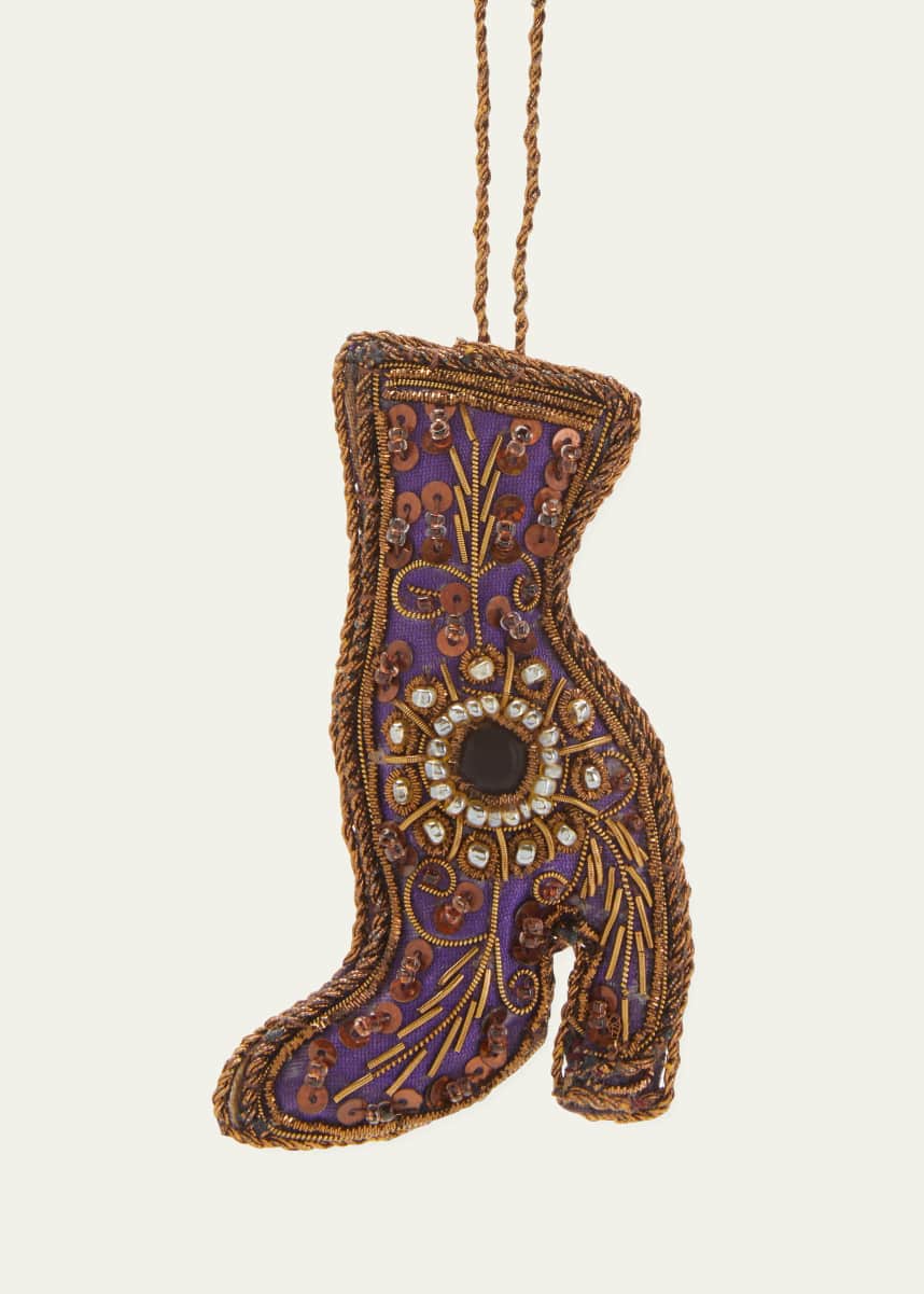 Sudha Pennathur Bergdorf Shopping Bag Beaded Ornament