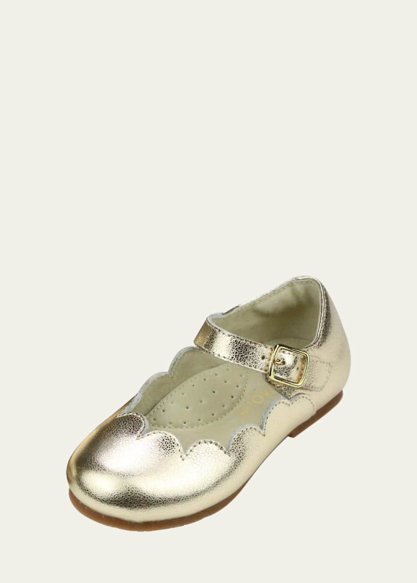 L'Amour Shoes Girl's Sonia Scalloped Flats, Baby/Toddlers