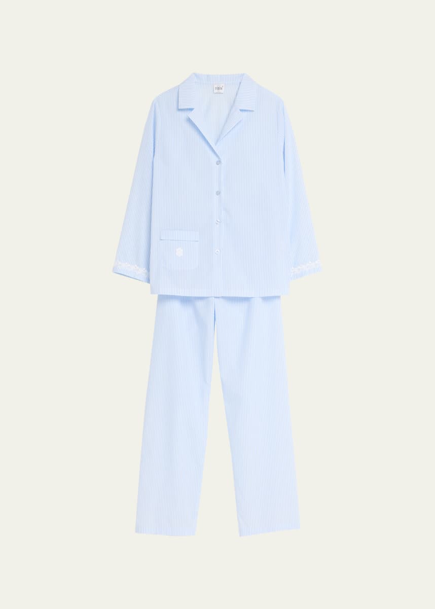 Celestine Capri Striped Cotton Pajama Set