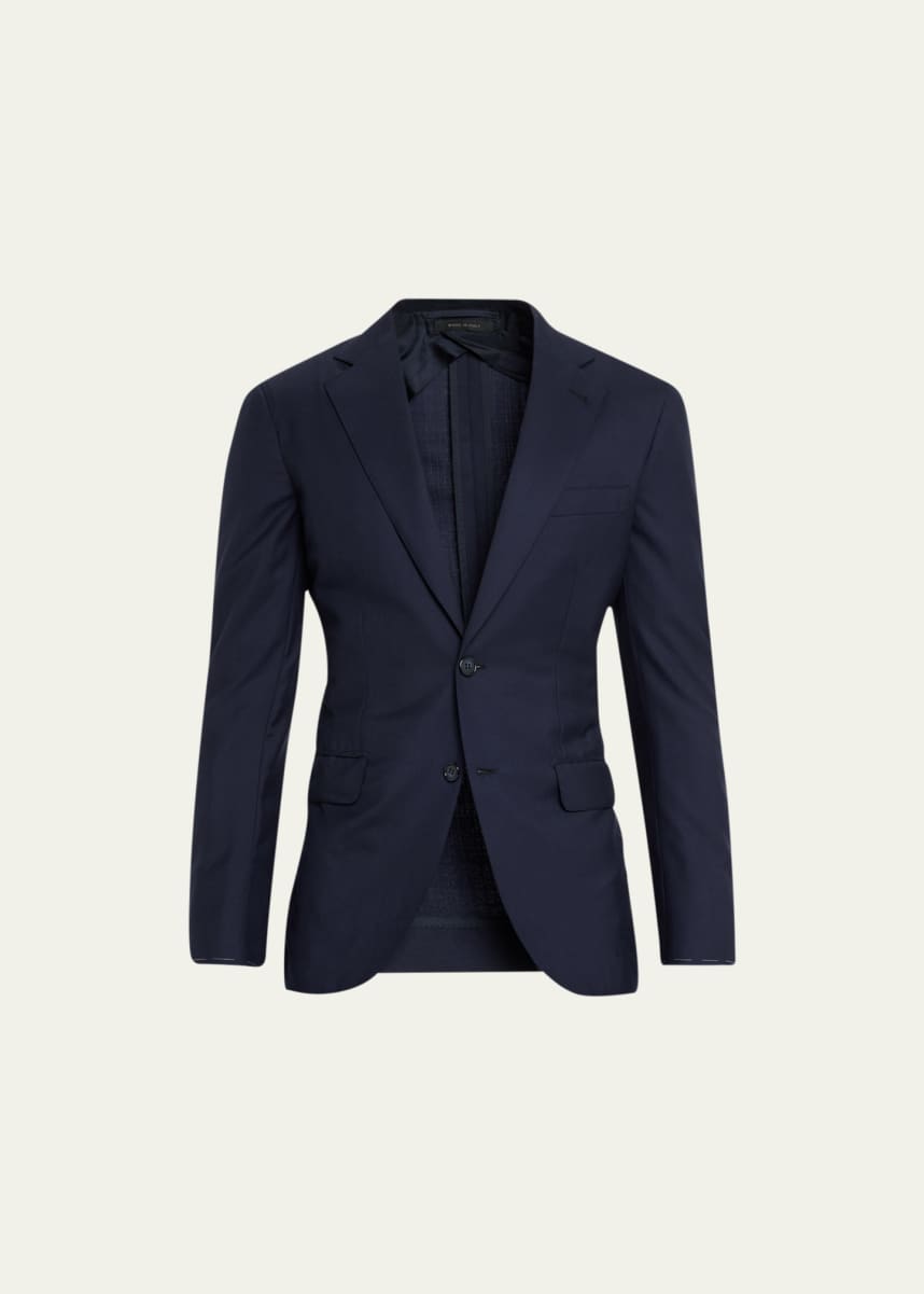Brioni Men's Solid Wool-Silk Blazer