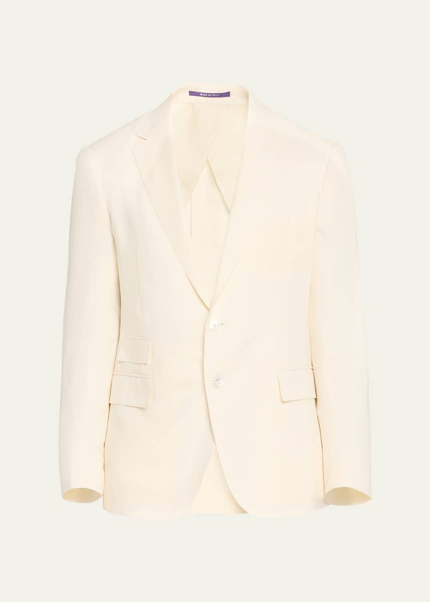Ralph Lauren Purple Label Men's Kent Hand-Tailored Silk-Linen Jacket