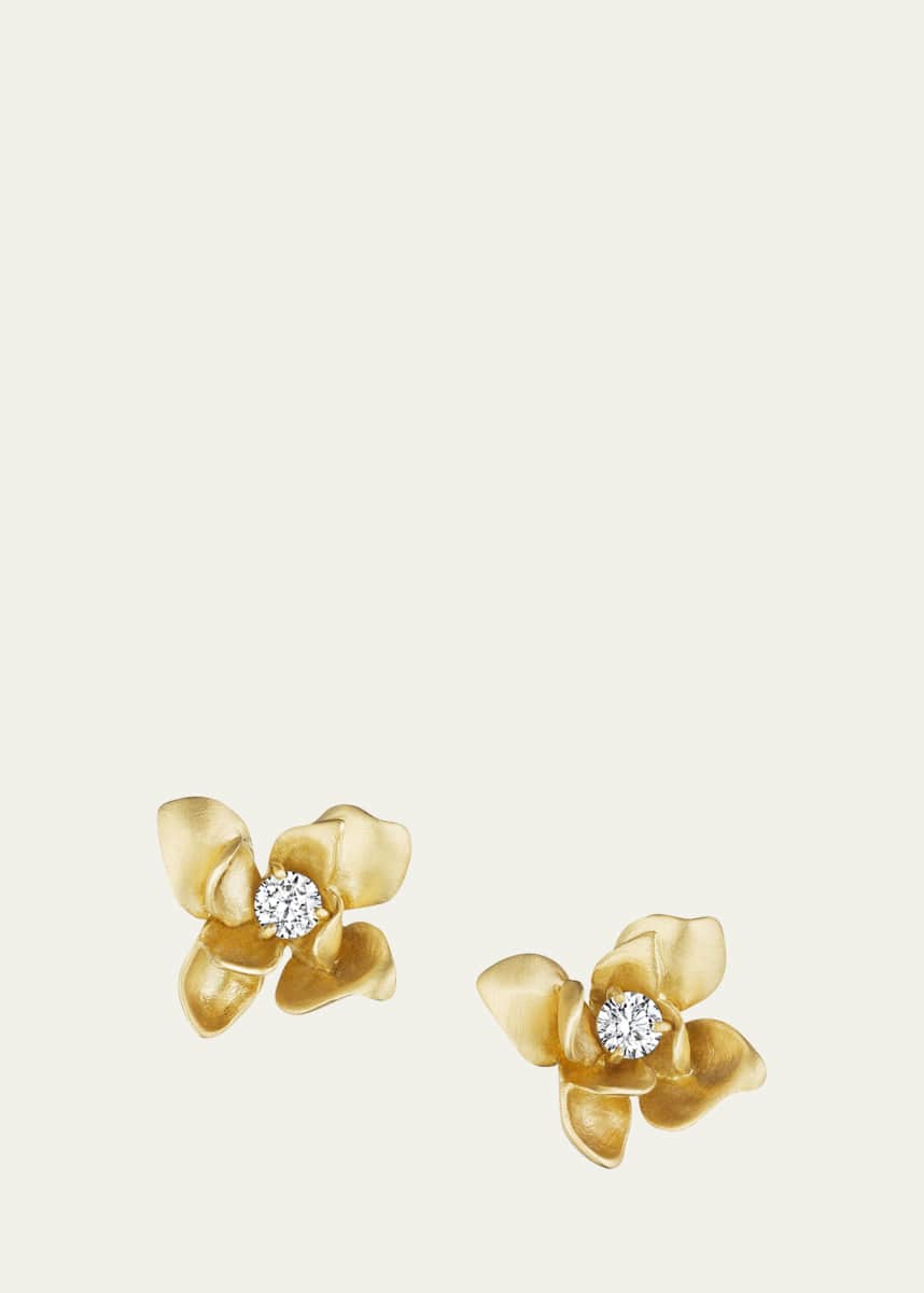 Susan Gordon 22K Yellow Gold Magnolia Stud Earrings