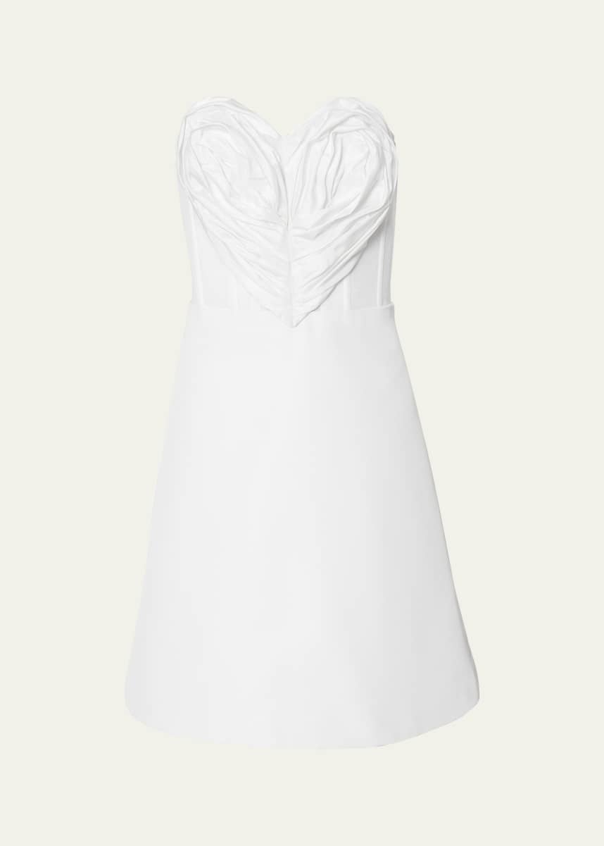 Carolina Herrera Strapless Sweetheart Mini Dress with Corset Bodice