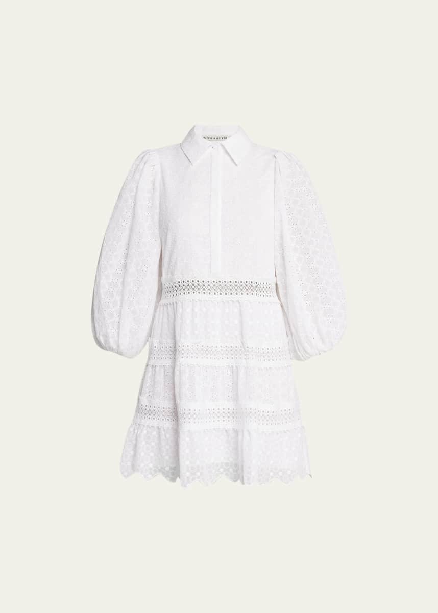 RAMONA Square Neckline Sleeveless Mini Dress with Slit (White