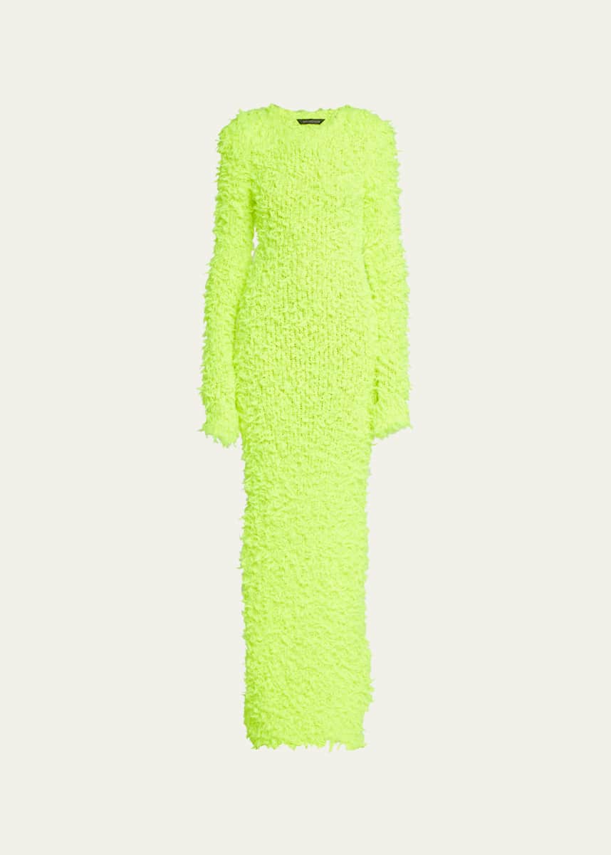 Balenciaga Maxi Fluffy Dress
