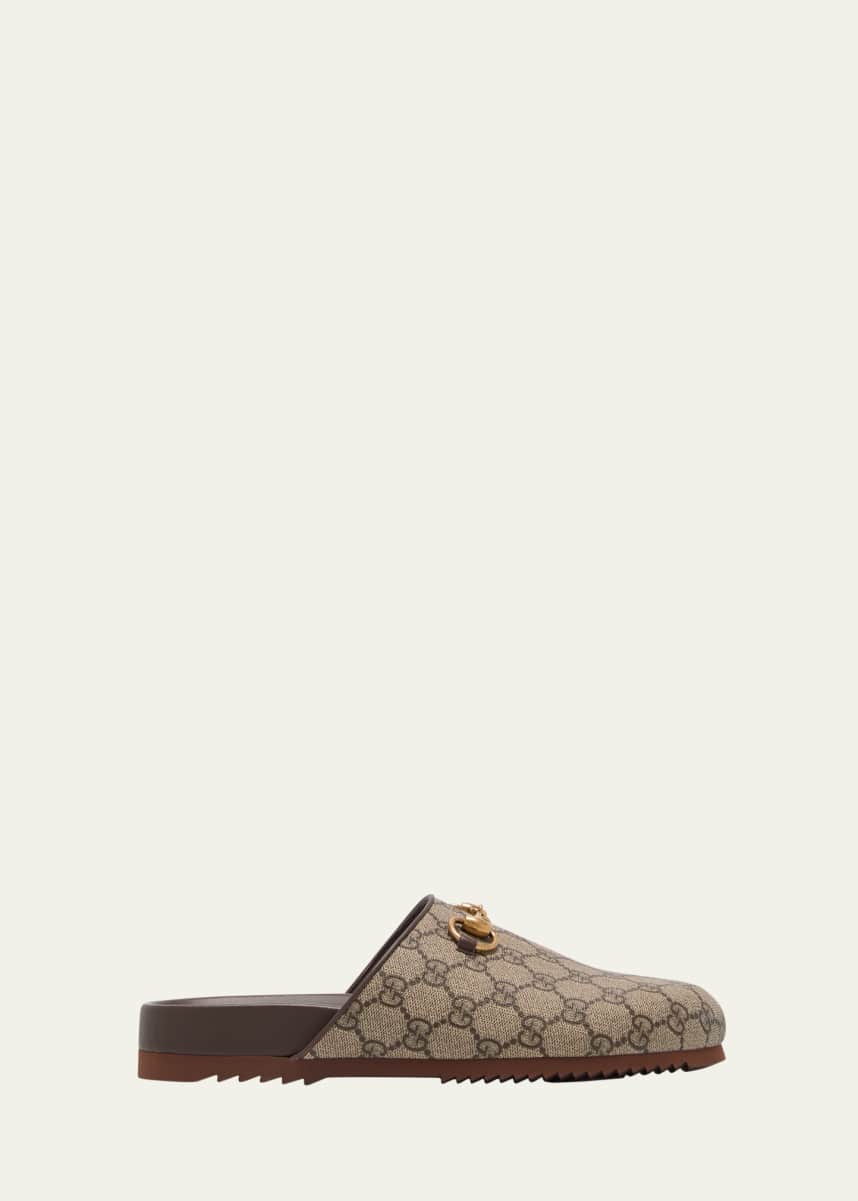 Gucci GG Supreme Horsebit Mules