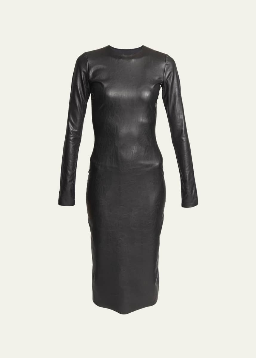 MM6 Maison Margiela Combo Long Sleeve Midi Dress
