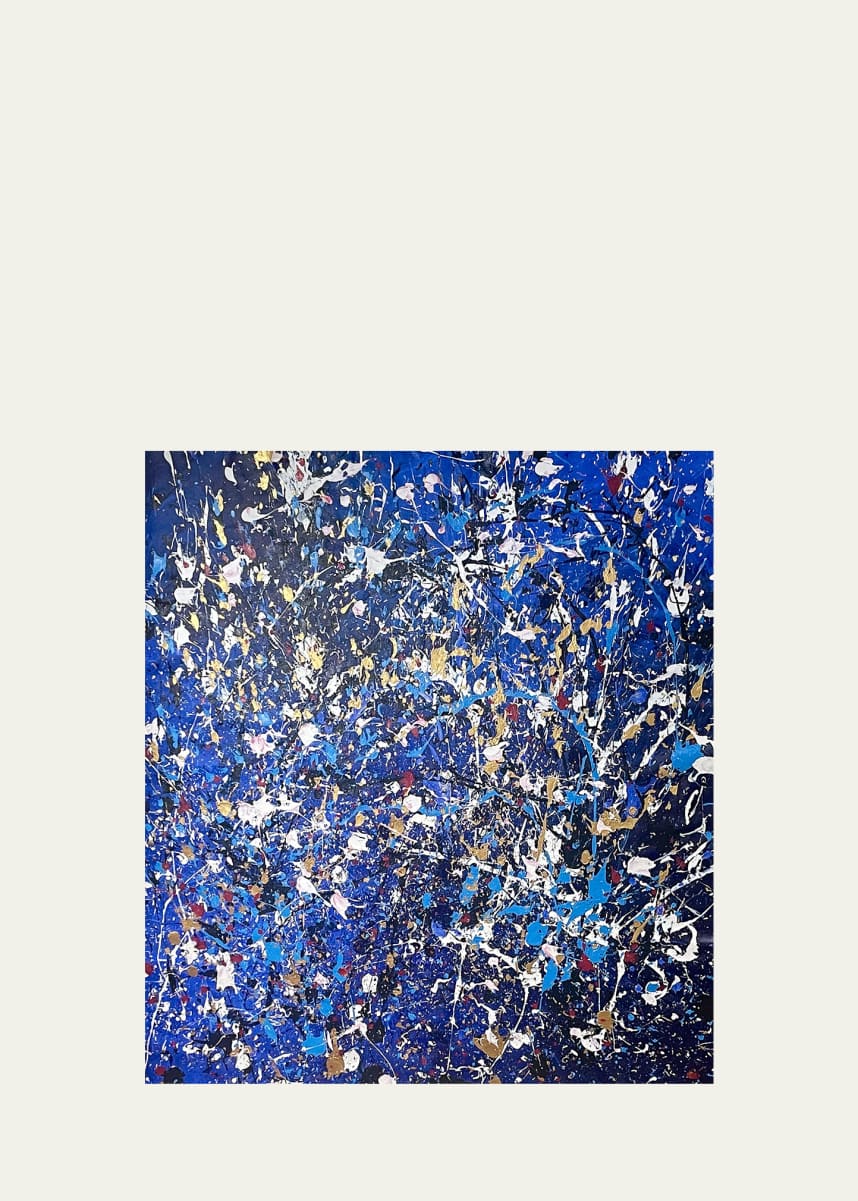 Contemporary Art Projects USA "Blue Moon" Original Painting