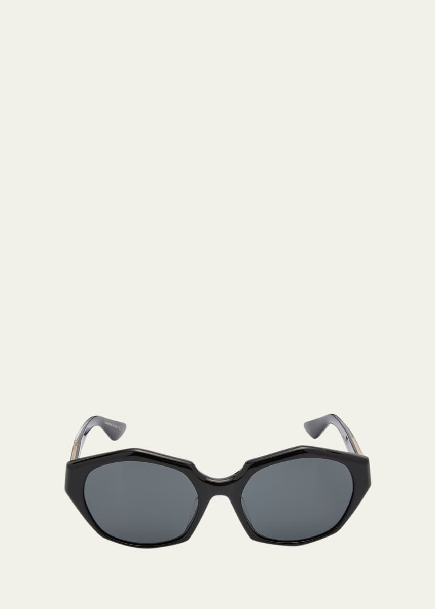 KHAITE x Oliver Peoples 1971C Black Round Acetate Sunglasses