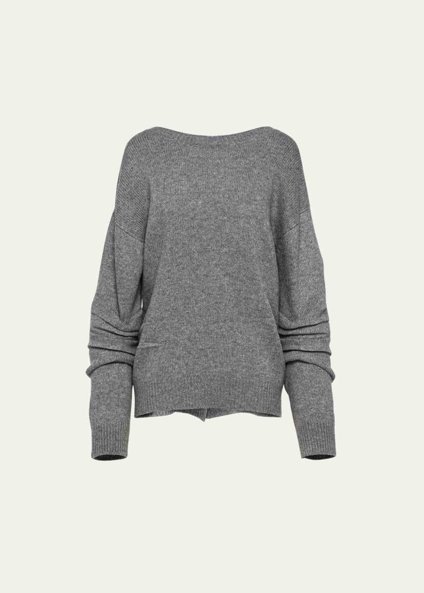 Prada Open Back Cashmere Blend Sweater