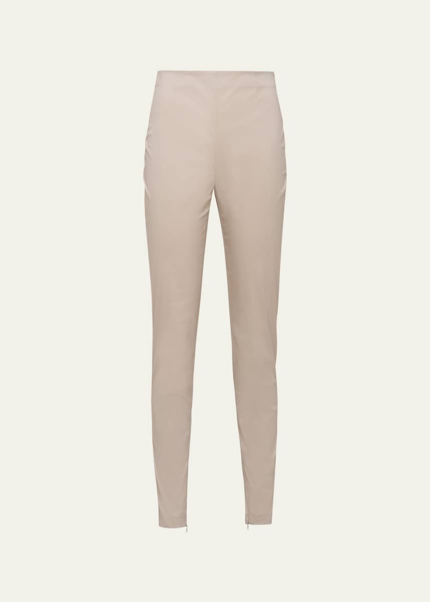 Prada Zip-Hem Skinny-Leg Ankle Pants